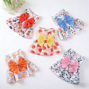 Vestido de Princesa para Perro o Gato, Falda con Estampado de Lazo Colorido, Ropa Lavable de Verano, Prenda para las Cuatro Estaciones - Product Image 1