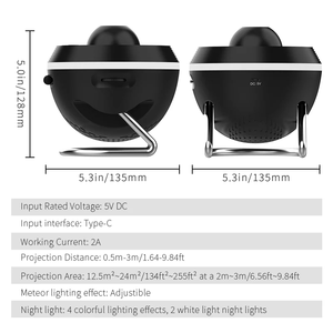 Moderno 4K HD LED proiettore luce camera da letto Galaxy Sky <span class=keywords><strong>notte</strong></span> stellata 13 USB di alimentazione WIFI modalità ABS Smart Home - Product Image 6