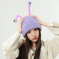 Gorro de Punto Personalizado con Logotipo Divertido, con Tentáculos Retráctiles Iluminados con LED, Gorro de Monstruo Brillante y Adorable