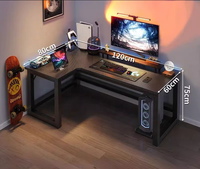 Escritorios en Forma de L para eSports de GEDO Factory, Venta al por Mayor, Colores y Logotipos Personalizados, Textura de Fibra de Carbono, Mesas para Computadora de Juegos
