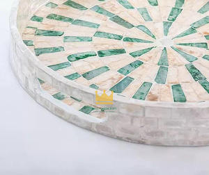 ถาดเสิร์ฟช็อกโกแลตทรงกลม ทำมือ เป็นมิตรกับสิ่งแวดล้อม ราคาประหยัด คุณภาพสูง ทำจากไม้และเปลือกหอยมุก จากเวียดนาม - Product Image 2