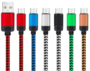 10FT Nylon Braided USB Data Cable USB Cable Type c Mirco Connector for Mobile Phone Cable
