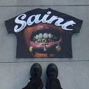 Milliard d'hommes coton Style Vintage surdimensionné Boxy T-Shirt col rond avec motif graphique vente directe hommes t-shirt - Product Image 3