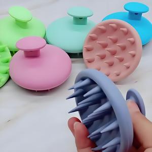 Cepillo para el Cabello de Bajo Precio con Cerdas de Silicona Suave, Masajeador de Cuero Cabelludo de Silicona, Cepillo para Champú - Product Image 3