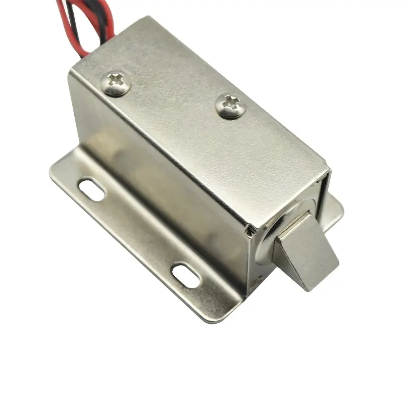 XK1090 Electronic Solenoid Lock Tongue Upward Assembly For Door Cabinet Drawer With Feedback Signal