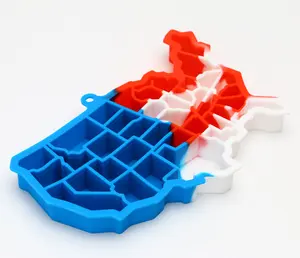 Molde de cubo de gelo de silicone alimentício, sem bpa, forma de silicone comestível, reutilizável, de grau alimentar, bandeja do gelo dos eua