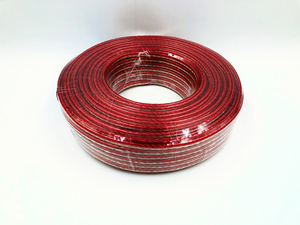 Cable para Altavoces de Electrodomésticos, Tipo RVB-3, PVC Trenzado, Transparente/Personalizado, Negro y Rojo, Cobre Libre de Oxígeno, 300/500V, 2X1.00mm - Product Image 2