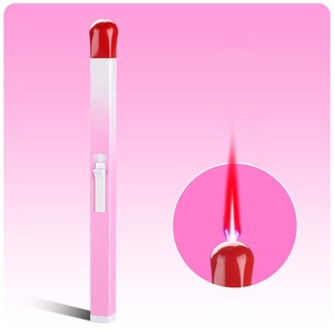 Sáng Tạo Windproof <span class=keywords><strong>Torch</strong></span> Lighter Red ngọn lửa que diêm hình dạng bơm lại nhẹ hơn - Product Image 5