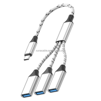 USB C 3.0 mâle vers USB 3.0 femelle HUB adaptateur multi-ports câble d'extension pour ordinateur portable câble de transfert de données de charge haute vitesse