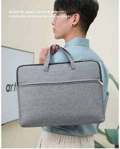 Laptop <b>Tote</b> <b>Bag</b> <b>Black</b> Polyester 15.6 Inch Handle Closure Waterproof Business Travel Case - Product Image 2