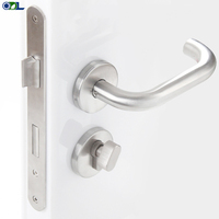 Poignée de Porte à Levier Massive en Acier Inoxydable pour Portes Industrielles, de Magasin, d'Hôpital, de Bureau et Intérieures