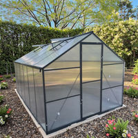 Serre de jardin en aluminium robuste, facile à assembler, pour la culture des plantes en extérieur et en intérieur