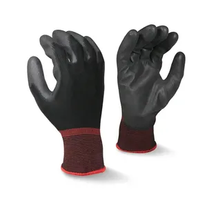 SunnyHope Pu-beschichtete Arbeitsschutzhandschuhe Gartengriff Herren 13-Gänge Nylon atmungsaktiv industrielle Anti-Rutsch-Handschuhe