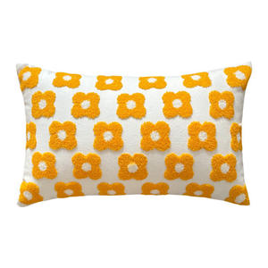 Style pastoral fleur <span class=keywords><strong>blanche</strong></span> brodée taie d'oreiller pour hôtel à la maison pour salon canapé coussins taille taie d'oreiller décorative - Product Image 6