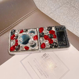 Per Samsung Galaxy Z Flip5/6 custodia per telefono con strass di lusso ZFlod6/5 papillon <span class=keywords><strong>topolino</strong></span> specchio per trucco avanzato - Product Image 5