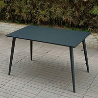 Table basse d'extérieur carrée et rectangulaire en fer forgé, style moderne et minimaliste, pour salons de thé et magasins de thé au lait, blanc et noir, usage commercial