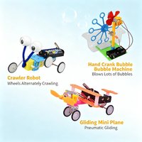Kit d'expériences scientifiques STEM, ensemble de robotique DIY, jouet éducatif en bois à assembler, projet scolaire pour enfants, boîte cadeau, vente en gros, sans batterie