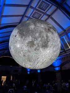 Dekorasi harga pabrik balon tiup Model bulan raksasa Dekorasi dengan lampu Led