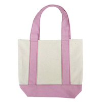 Sac fourre-tout en toile miniatures réutilisables avec logo brodé personnalisé, couleurs assorties, sacs à main en toile de coton couleur bonbon pour cadeaux