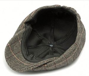Béret Octogonal Vintage à Carreaux pour Femme et Homme – Casquette Gavroche Hiver – Chapeau de Peintre - Product Image 5