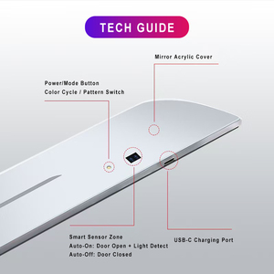 Vẫn còn giao hưởng tùy chỉnh lễ hội tự động chiếu sáng nội thất Acrylic + LED không dây cửa bàn đạp Logo di chuyển sill phổ phù hợp dễ dàng - Product Image 4