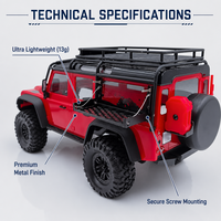 Table de camping pliante en métal pour Crawler RC 1/18, kit d'accessoires CNC pour pièces de modification de voiture tout-terrain à l'échelle 1:18