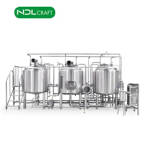 1000 Litre Micro Brewery Fermenter Machine Beer Brewing Equipment 2 / 3 / 4 Vessels Brewhouse