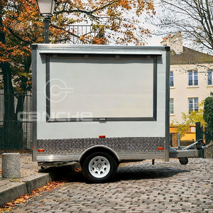 Chariot de vente ambulante en acier inoxydable pour hot-dogs, pizzas, café, glaces, chariot de restauration rapide pour le camping, remorque de restauration, camion de restauration à vendre - Product Image 1