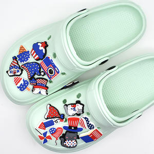 人気のアメリカ国旗シューズチャームPVCソフトラバーシューズアクセサリー独立記念日USAシューズチャームクロッグチャームキッズギフ - Product Image 3