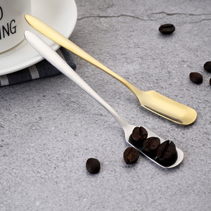 Cuillère à café en acier inoxydable dorée à tête carrée pour desserts, café, et poudre de lotus (nid d'oiseau) - Product Image 4