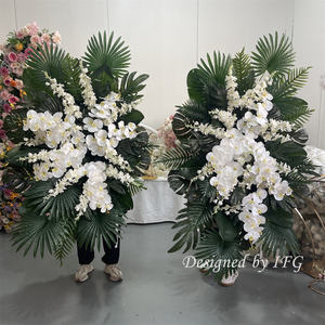 IFG Wedding Swag Arch Flores tropicales Hojas Arcos florales artificiales Arreglos para Navidad Graduación Ocasiones de Pascua - Product Image 1
