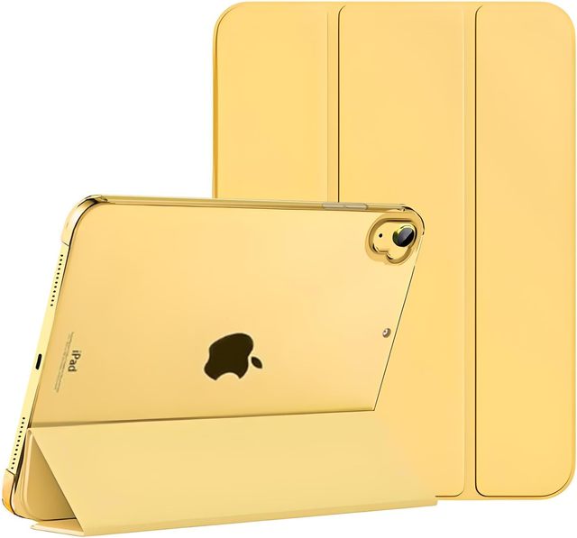For iPad 10.2 9th/8th/7th (2021/2020/2019) Gen and 10.5 2017 Slim Stand Clear Back Shell Touch ID Magnetic Smart Case Cover