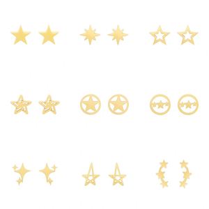 <b>Top</b> Fashion Cute Star Design Stainless Steel Jewelry <b>Earrings</b> for Women - Product Image 5