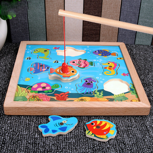 De alta calidad de animales pez magnético niños juguetes Amazon Venta caliente de doble cara de pesca de juegos - Product Image 2