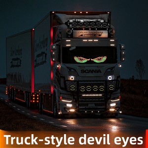 Adesivo LED Dinamico <span class=keywords><strong>XL</strong></span> Occhio del Diavolo per Auto e Camion, Luci per Parabrezza Anteriore/Posteriore, Multimodale, Alimentato USB 12V - Product Image 4