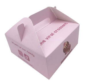 Boîtes cadeaux roses Boîtes en papier pour gâteaux Boîtes à cupcakes faciles à assembler pour boulangerie - Product Image 6