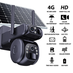 LTE Celular 4G <span class=keywords><strong>Tarjeta</strong></span> SIM Exterior 360 Pan Tilt Auto Track 2K Color Visión nocturna Cámaras de seguridad para el hogar con energía solar Cámara CCTV - Product Image 2