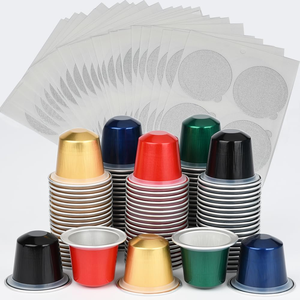Factory Wholesale 15ml Disposable Coffee Personalized Aluminum <b>Foil</b> Capsules Tea Packaging in Capsule Coffee Capsule with Cover - Product Image 1