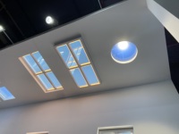 Plafonnier LED design moderne effet ciel bleu, simulateur de lumière naturelle, lampe fenêtre artificielle