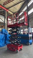 Plateforme élévatrice WELIFTRICH 6m, élévateur à ciseaux électrique hydraulique avec capacité de charge de 300 kg, acier, garantie 1 an