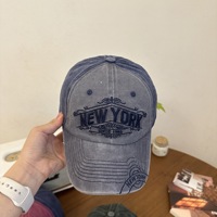 Gorra de Béisbol Deportiva y Moderna con Letras Bordadas de NEW YORK, Unisex, Visera Curva, Letras en Inglés, 100%