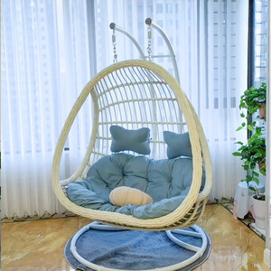 Silla Colgante Tipo Huevo con Soporte de Acero Incluido - Construcción para Todo Clima - Columpio de Ratán PE con Diseño de Canasta Grande para Muebles de Exterior - Product Image 3