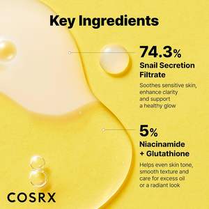 COSRX Essenza Doppia con 74% di Bava di Lumaca + 5% di Niacinamide, per Pelle Sensibile, Regalo per Donne, 2.70 fl.oz / 80ml - Product Image 4