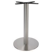 Pied de table rond en argent, robuste, pour meubles de restaurant, salle à manger, style nordique, café, bistrot, base de table moderne en acier inoxydable chromé