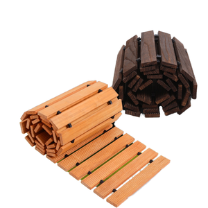 Pavimentazione in Legno Massiccio per Giardino, Vialetto Esterno, Terrazza Decorativa, Passaggio per Villa - Product Image 1