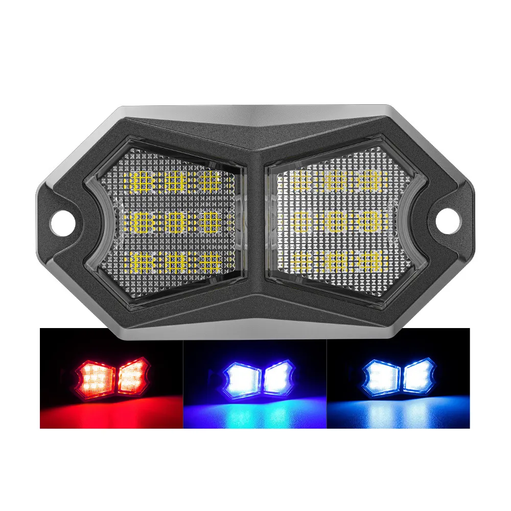 12V 24V universale auto Off Road Rock telaio luce IP67 impermeabile lampada di avviso Flash camion Led luce di segnalazione laterale