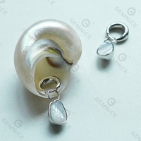Gemnel bijoux de mode personnalisés dames 18K plaqué or avant perle bouchon dos clou grosses boucles d'oreilles en laiton
