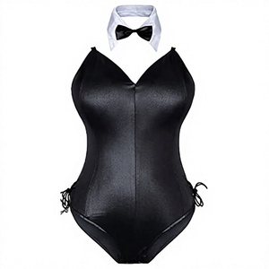 <span class=keywords><strong>Disfraz</strong></span> de Cosplay de Anime Bunny Girl para <span class=keywords><strong>Mujer</strong></span>, Sexy, de Cuero Sintético, Body de Una Pieza, Medias Acolchadas Extraíbles, Conjunto Completo - Product Image 2