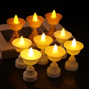 סיטונאי דתי פעילויות עמוד פמוט סידורי LED אלקטרוני תה נר בעל אור