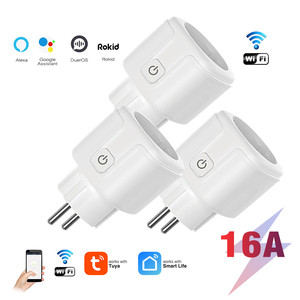 Ab tipi Tuya <span class=keywords><strong>Wifi</strong></span> akıllı priz 16A ev güç monitör çıkış zamanlayıcı Smartlife APP kontrol Google ev Alexa Alice ile çalışmak - Product Image 4